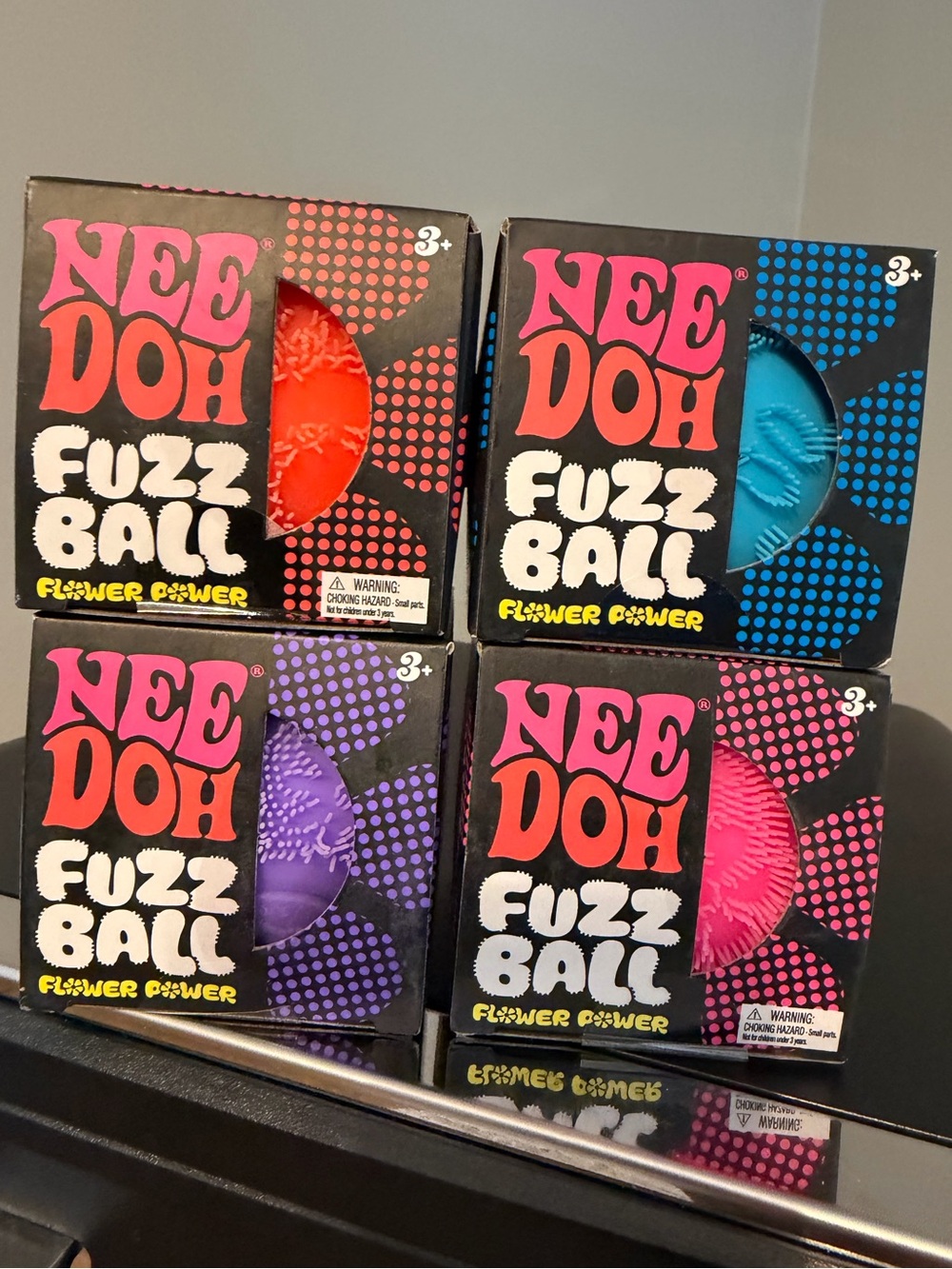 NeeDoh Flower Power Fuzz Ball Set of 4